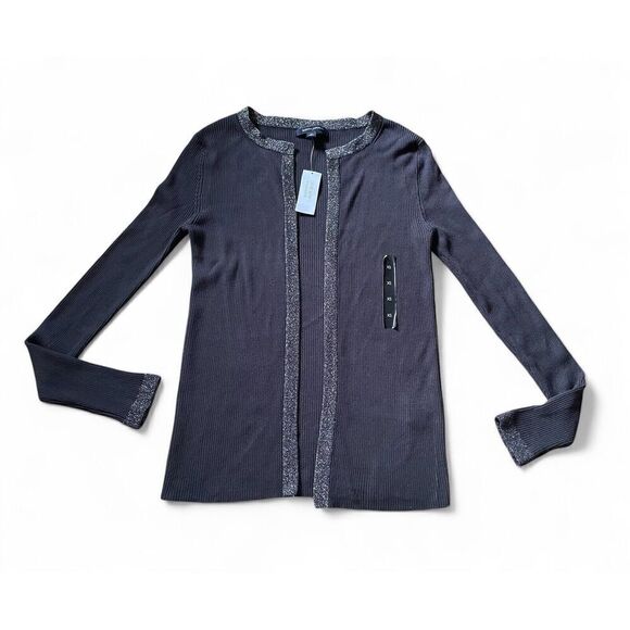 NWT BANANA REPUBLIC Women’s Cardigan Open Front Grey and Silver XS Brand New - Picture 1 of 6